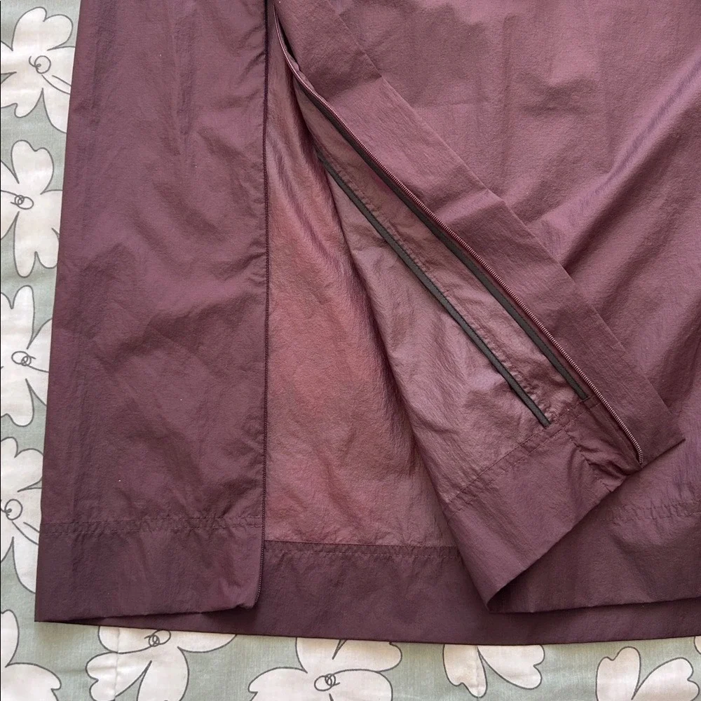 COS Men's Large Hooded‎ Packable Lightweight Anorak Dark Burgundy Purple/Black
